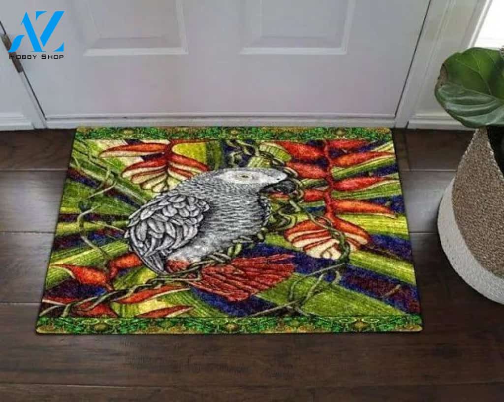Jako Parrot Doormat Floor Rug Housewarming Gift Home Living Home Decor Funny Doormat Gift Idea