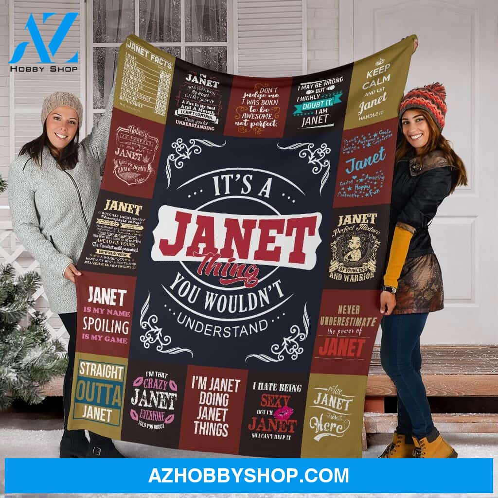 Janet Premium Fleece Blanket