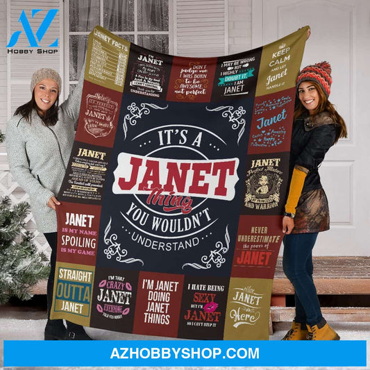 Janet Premium Fleece Blanket