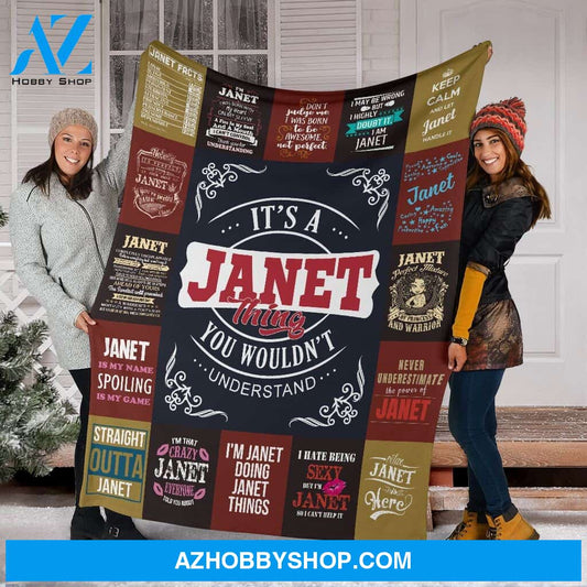 Janet Premium Fleece Blanket