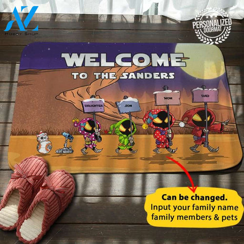 Jawa Family Christmas Personalized Doormat