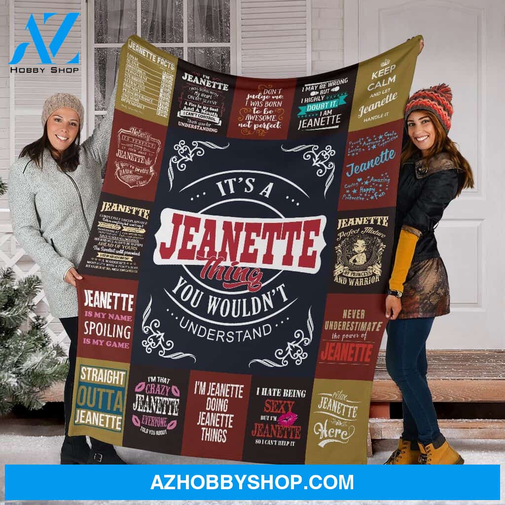 Jeanette Premium Fleece Blanket