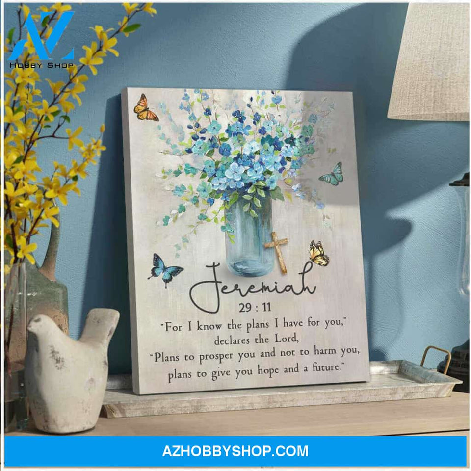 Jeremiah 29:11 Butterfly Canvas Wall Art