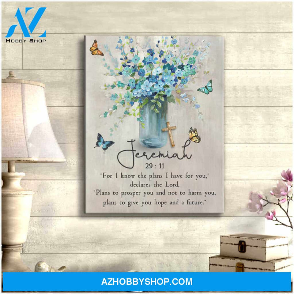 Jeremiah 29:11 Butterfly Canvas Wall Art