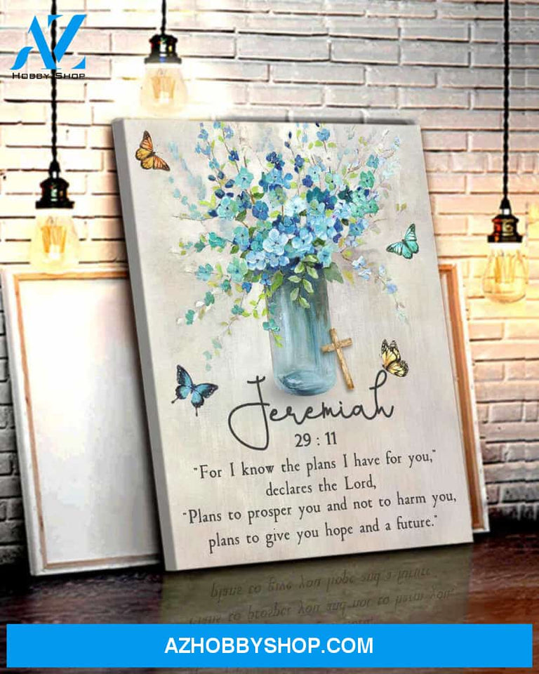 Jeremiah 29:11 Butterfly Canvas Wall Art