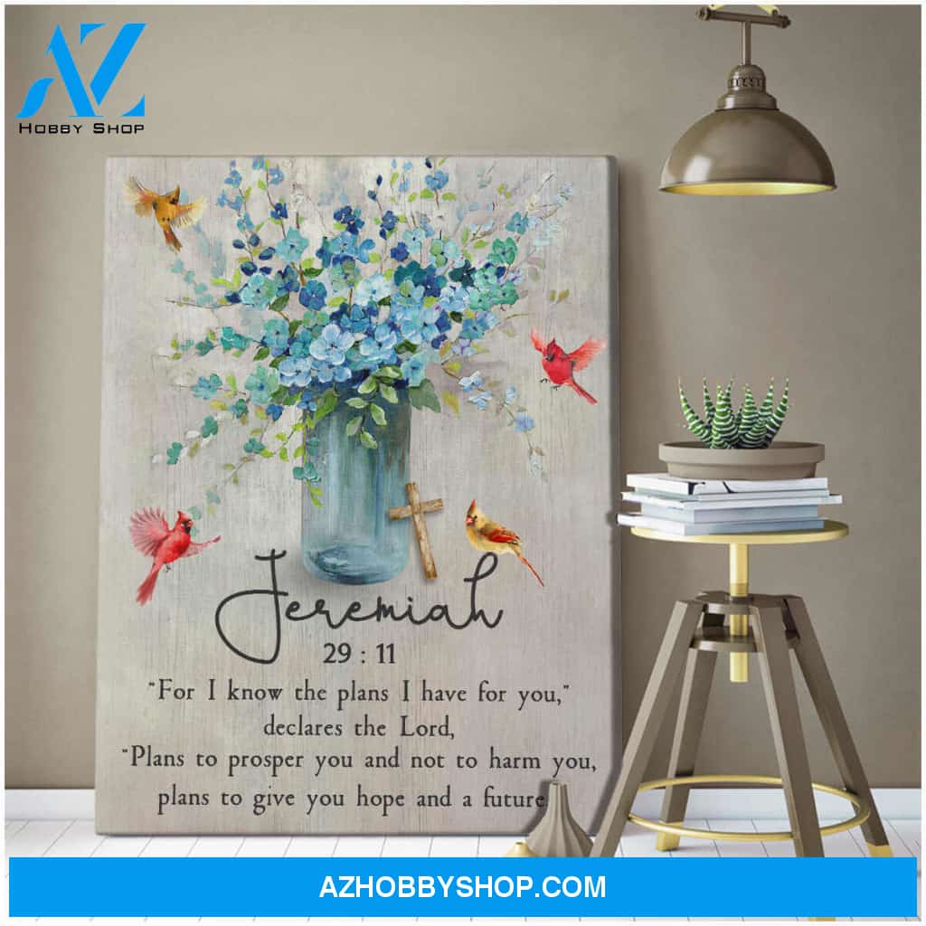 Jeremiah 29:11 Cardinal Canvas Wall Art