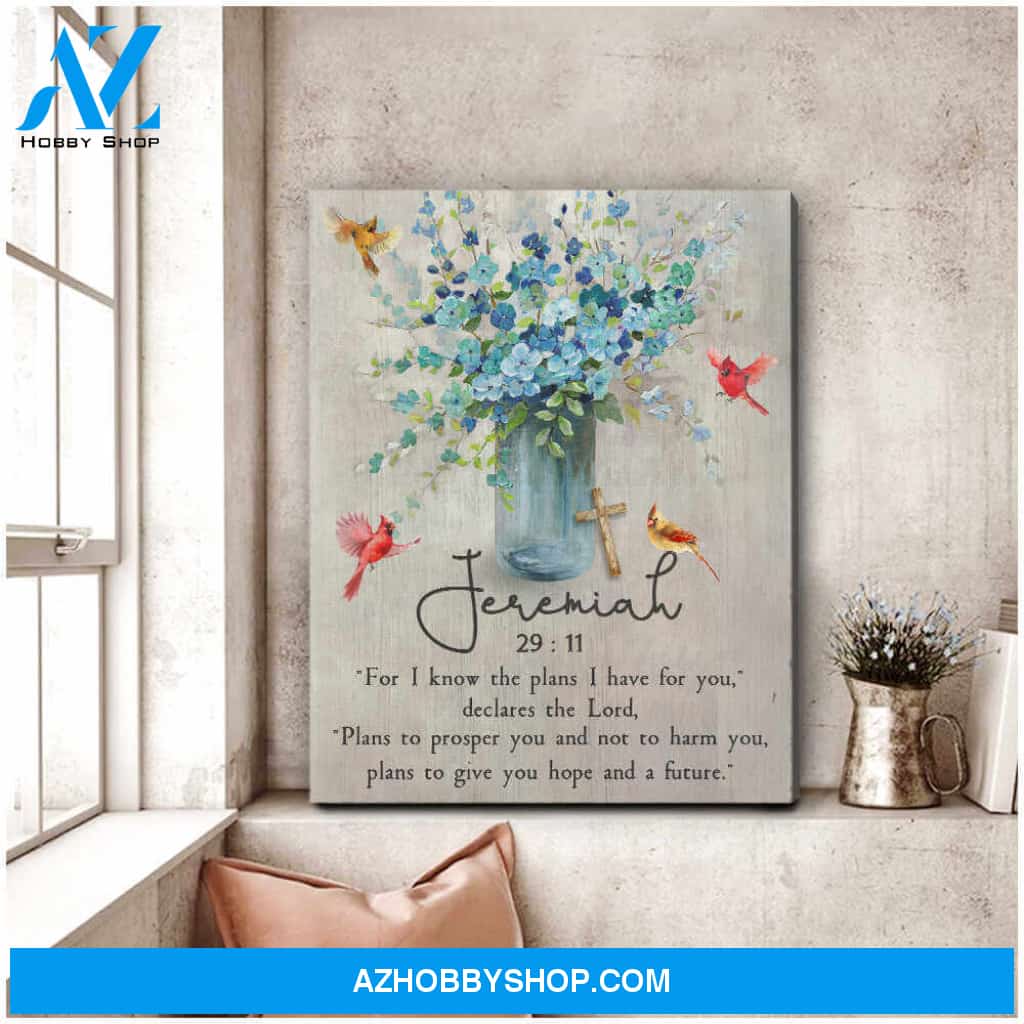 Jeremiah 29:11 Cardinal Canvas Wall Art