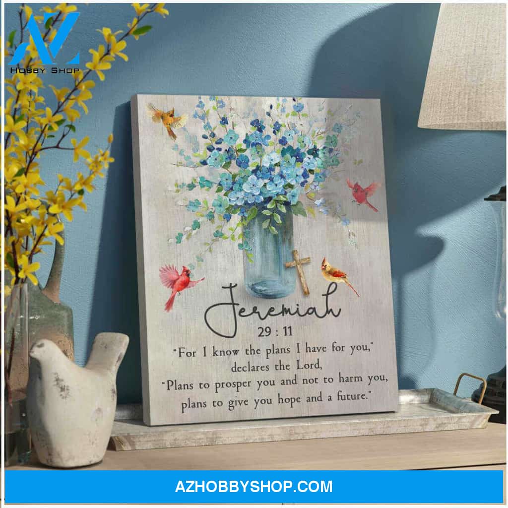 Jeremiah 29:11 Cardinal Canvas Wall Art