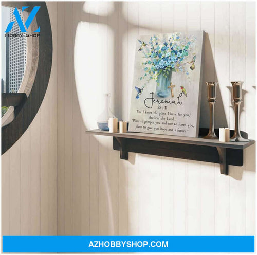 Jeremiah 29:11 Hummingbird Canvas Wall Art