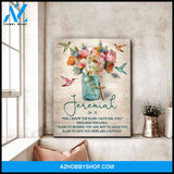 Jeremiah 29:11 Hummingbird ver2 Canvas Wall Art Decor