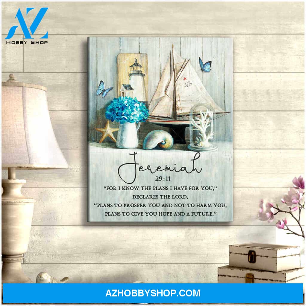 Jeremiah 29:11 Sea Canvas Wall Art