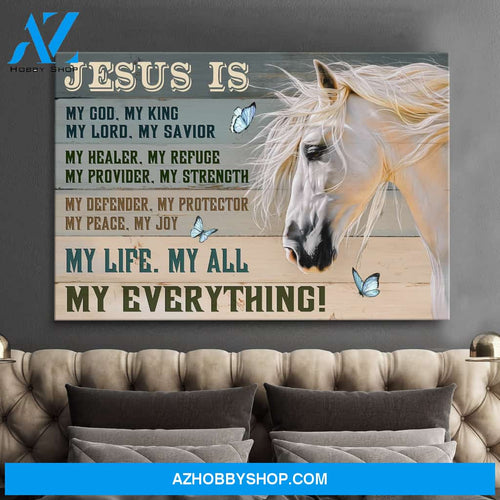 Jesus - Amazing White Horse - Jesus is my everything - Landscape Canvas Prints, Wall Art