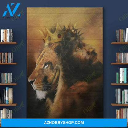 Jesus And Amazing Lion Easter Canvas And Poster, Wall Decor Visual Art, Wall Poster, My Poster Wall