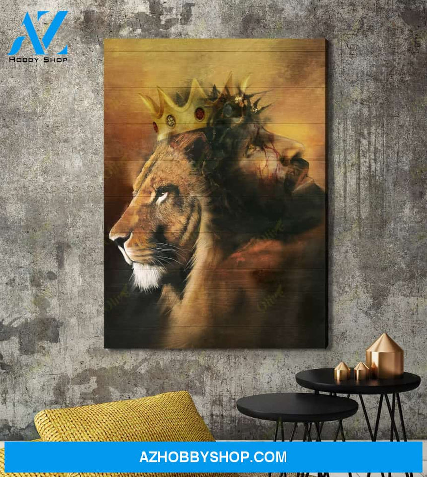Jesus And Amazing Lion Easter Canvas And Poster, Wall Decor Visual Art, Wall Poster, My Poster Wall