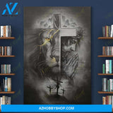 Jesus And Awesome Lion Easter Canvas And Poster, Wall Decor Visual Art, Wall Poster, My Poster Wall