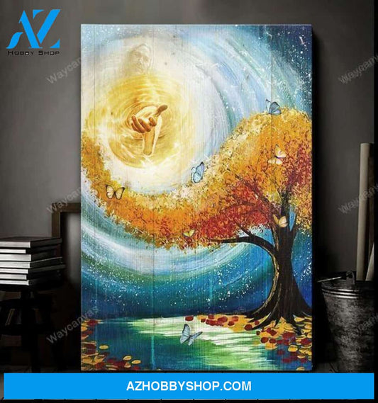 Jesus and beautiful tree - Take his hand Jesus Portrait Canvas Prints, Wall Art