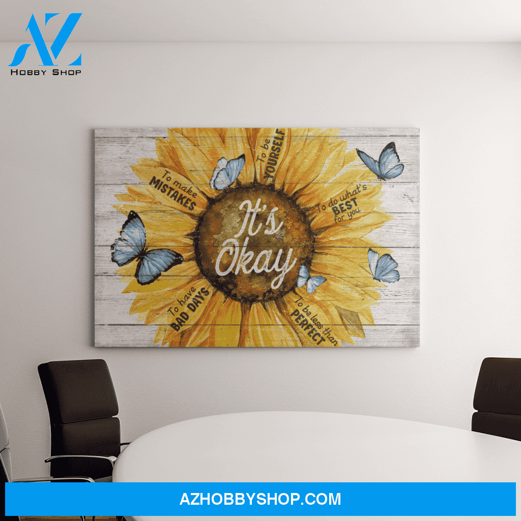 Jesus and butterfly It's okay to be yourself Canvas And Poster, Canvas Painting, Wall Decor Visual Art