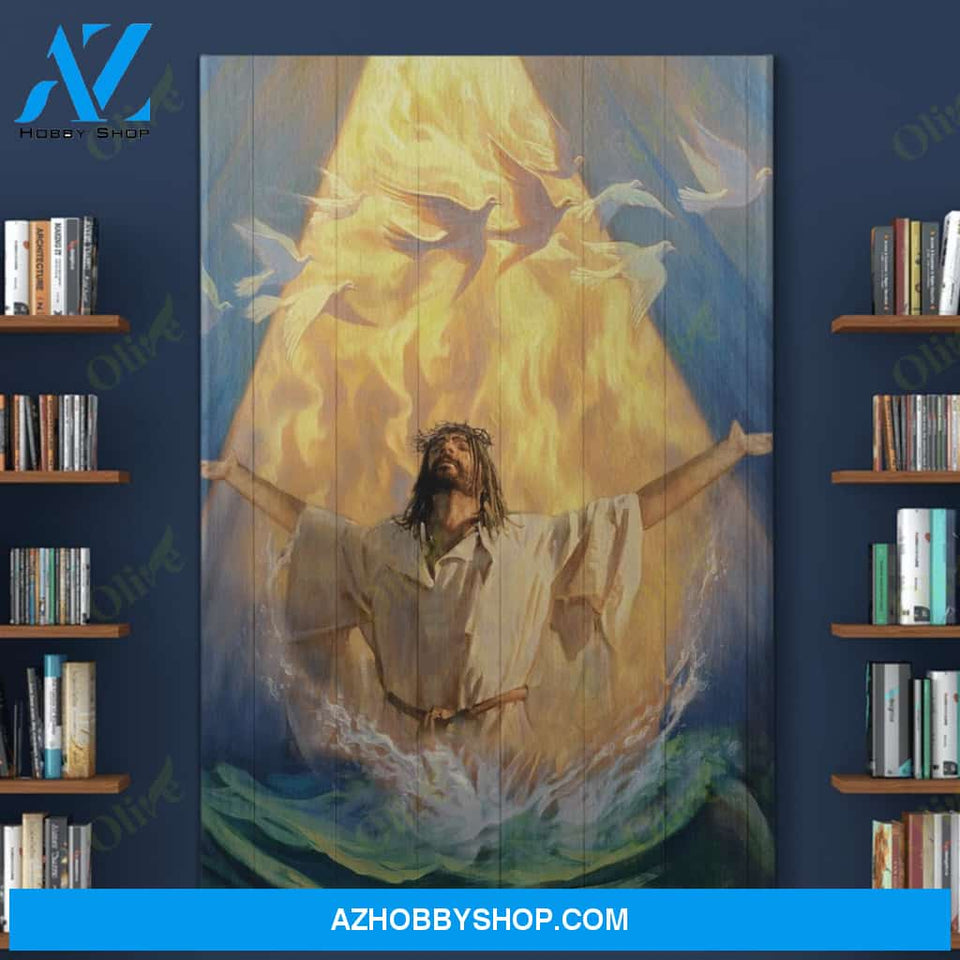 Jesus And Dove Easter Canvas And Poster, Wall Decor Visual Art, Wall Poster, My Poster Wall
