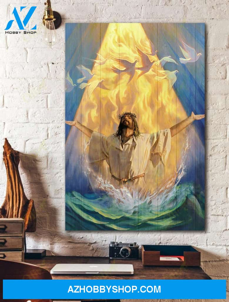 Jesus And Dove Easter Canvas And Poster, Wall Decor Visual Art, Wall Poster, My Poster Wall
