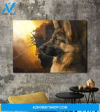 Jesus and German Shepherd - Landscape Canvas Prints - Wall Art