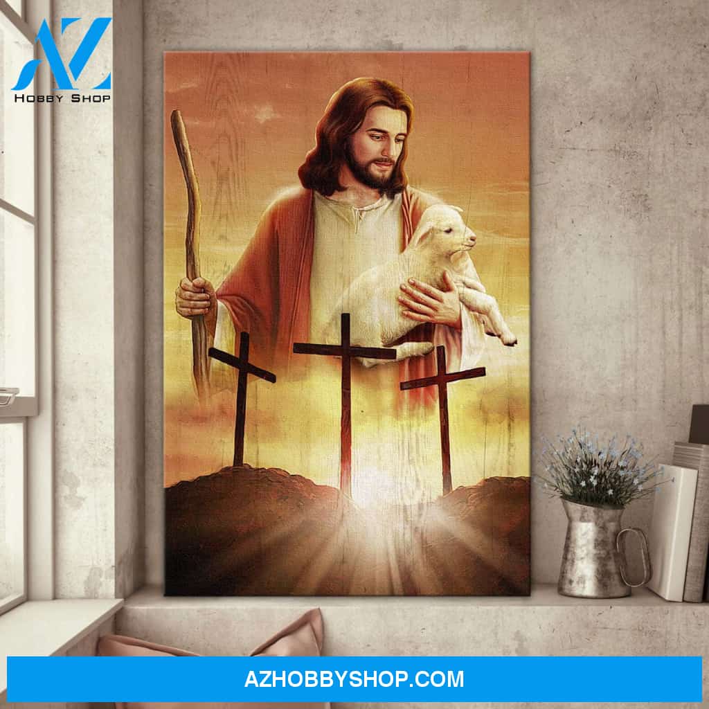 Jesus and lamb - Amazing Portrait Canvas Prints, Wall Art