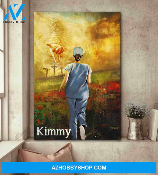 Jesus and nurse To the beautiful world Canvas And Poster, Wall Decor Visual Art
