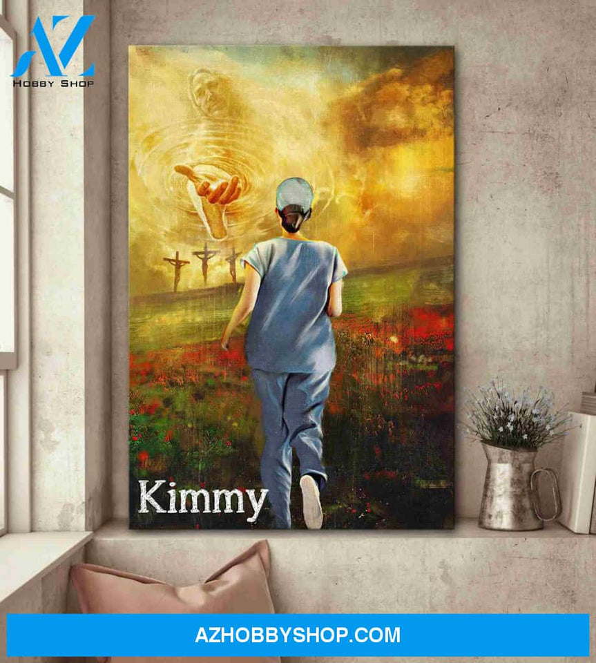 Jesus and nurse To the beautiful world Canvas And Poster, Wall Decor Visual Art