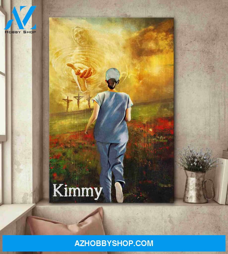 Jesus and nurse To the beautiful world Canvas And Poster, Wall Decor Visual Art