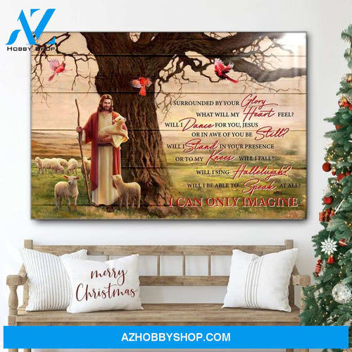 Jesus and sheeps surrounded by your glory what will my heart feel - Matte Canvas (1.25")
