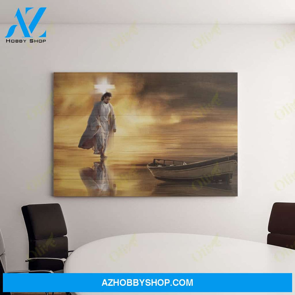 Jesus And The Boat Easter Canvas And Poster, Wall Decor Visual Art, Wall Poster, My Poster Wall