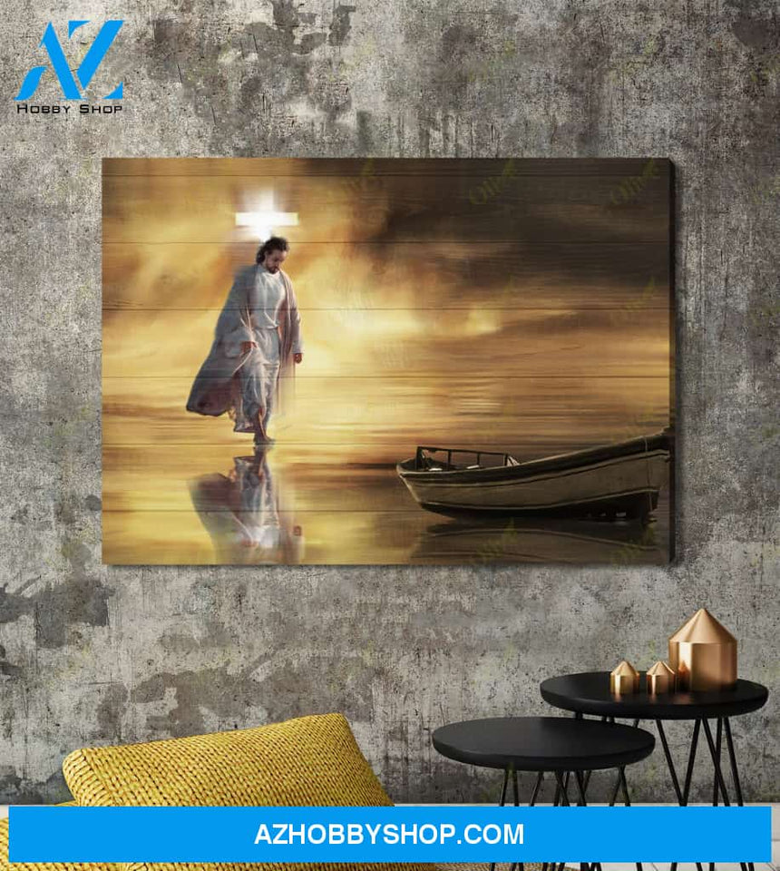 Jesus And The Boat Easter Canvas And Poster, Wall Decor Visual Art, Wall Poster, My Poster Wall