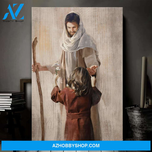 Jesus and the child - Portrait Canvas Prints, Wall Art