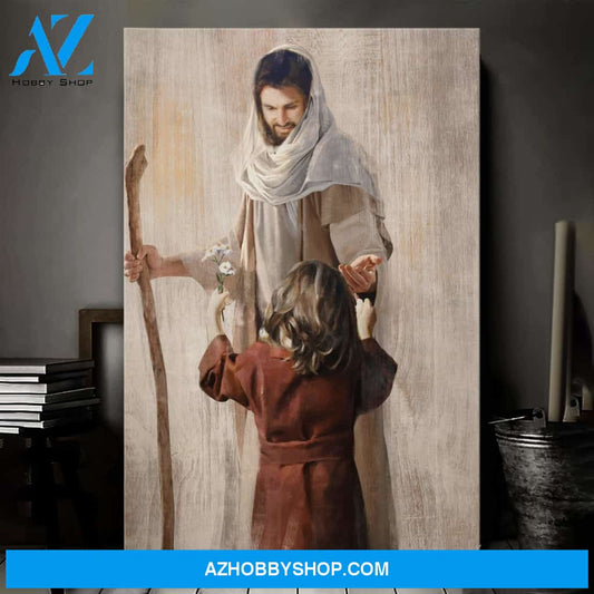 Jesus and the child - Portrait Canvas Prints, Wall Art