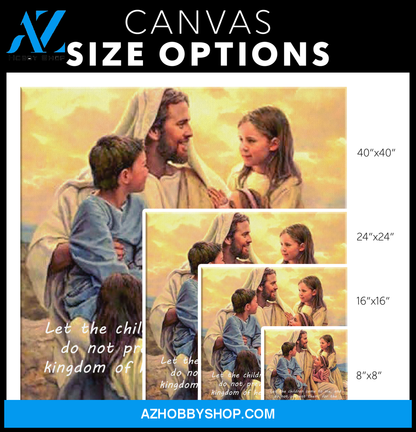 Jesus and the Children Canvas Art