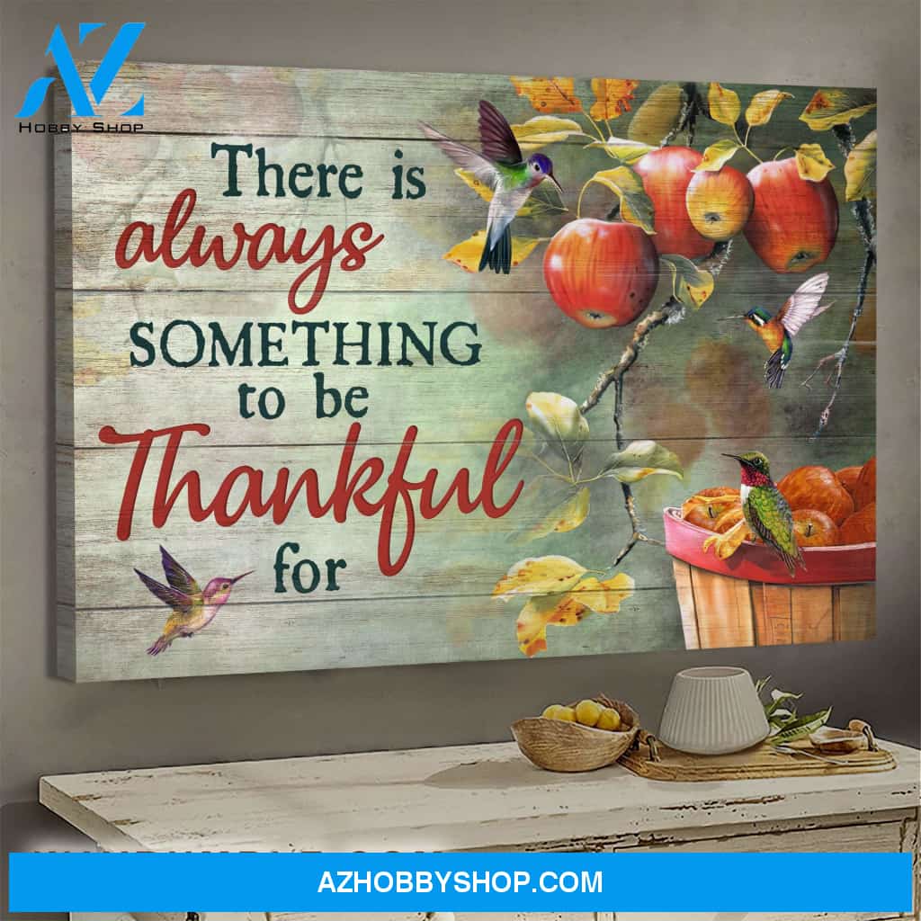 Jesus - Apple tree with hummingbirds - There is always something to be thankful for - Landscape Canvas Prints, Wall Art
