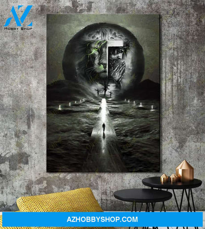 Jesus, Awesome Path On The Sea Easter Canvas And Poster, Wall Decor Visual Art, Wall Poster, My Poster Wall