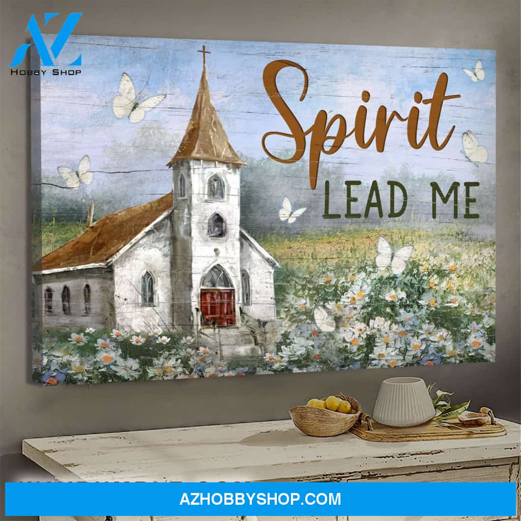 Jesus - Beautiful Church - Spirit lead me - Landscape Canvas Prints, Wall Art