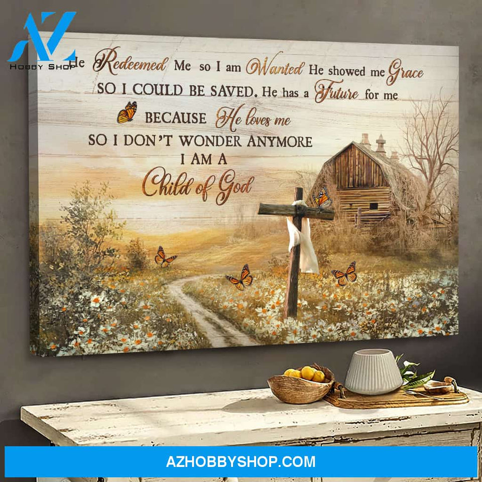 Jesus - Beautiful farm - He redeemed me - Landscape Canvas Prints, Wall Art