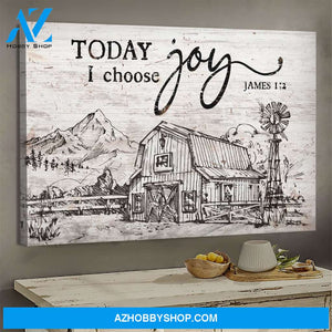 Jesus - Beautiful Land - Today I choose joy - Landscape Canvas Prints, Wall Art
