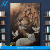 Jesus, Beautiful Lion, Lamb And Dove Easter Canvas And Poster, Wall Decor Visual Art, Wall Poster, My Poster Wall