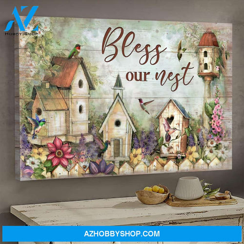 Jesus - Bird nest - Bless our nest - Landscape Canvas Prints, Wall Art