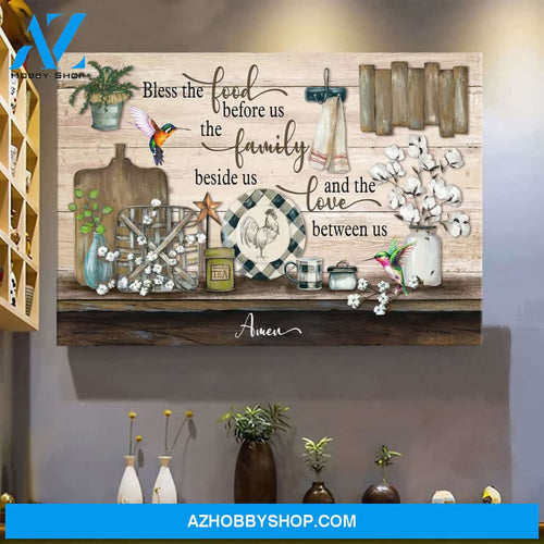 Jesus - Bless the food before us The family beside us & The love between us - Landscape Canvas Prints - Wall Art