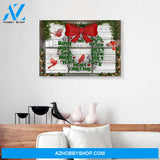 Jesus Blessed Merry Christmas Cardinal Canvas Wall Art