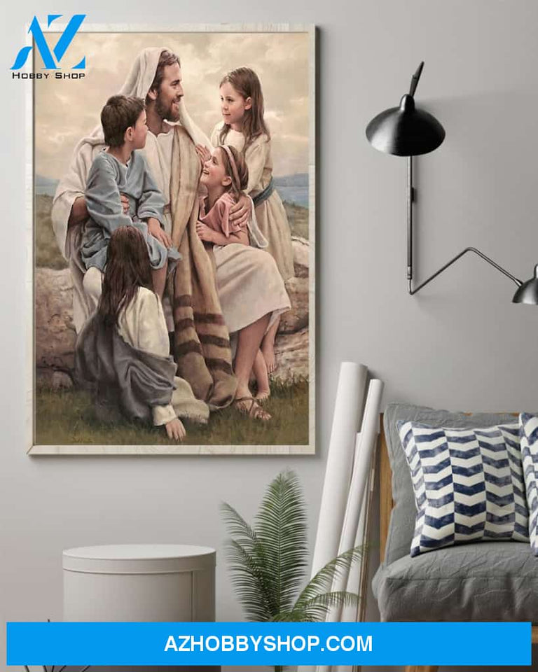 Jesus Canvas Be Still And Know That I Am God, Christian God Wall Art Home Decor