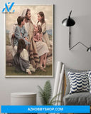 Jesus Canvas Be Still And Know That I Am God, Christian God Wall Art Home Decor