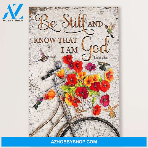 Jesus Canvas Be Still And Know That I Am God, Christian God Wall Art Home Decor