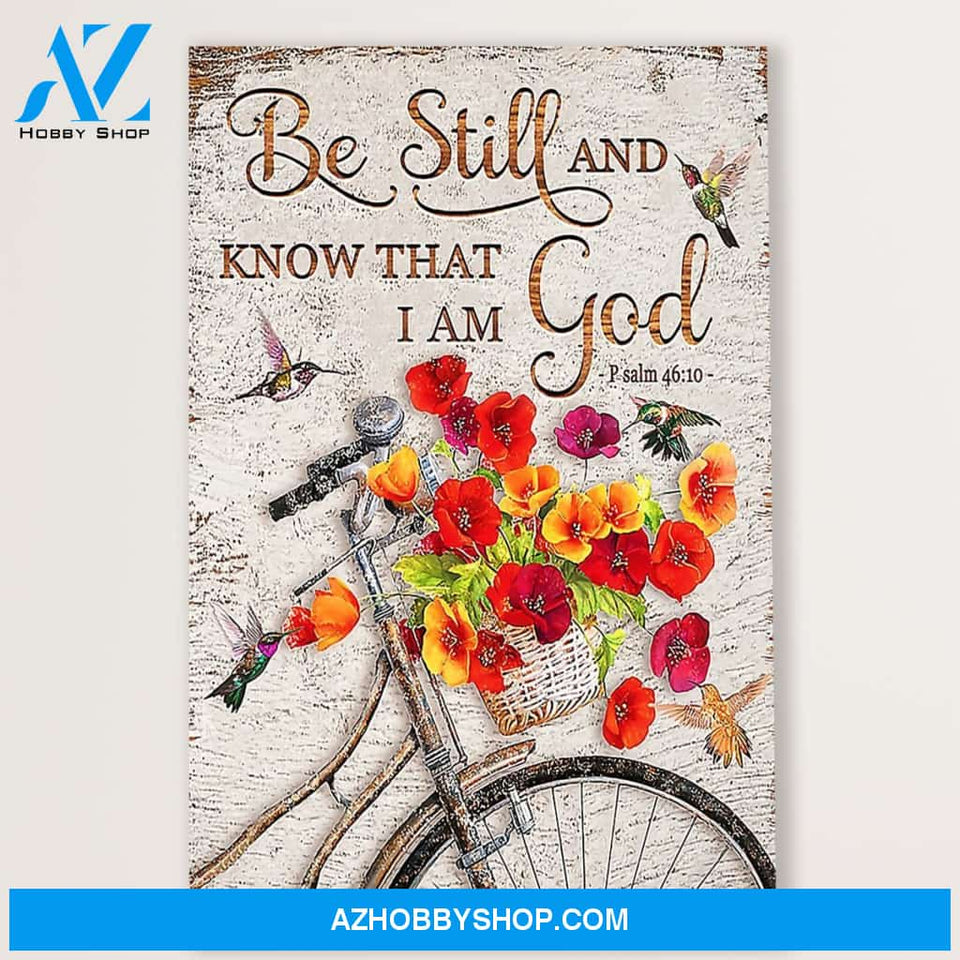 Jesus Canvas Be Still And Know That I Am God, Christian God Wall Art Home Decor