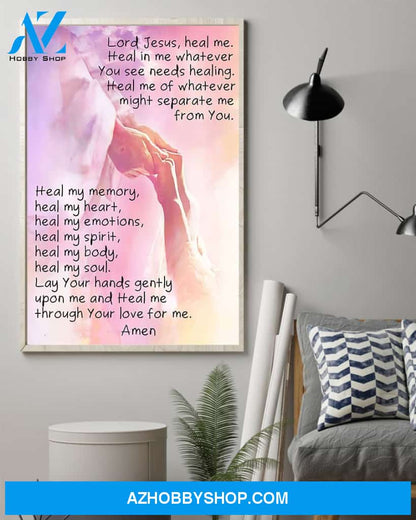 Jesus Canvas Focus On Me, Not The Storm, Christian God Wall Art Home Decor