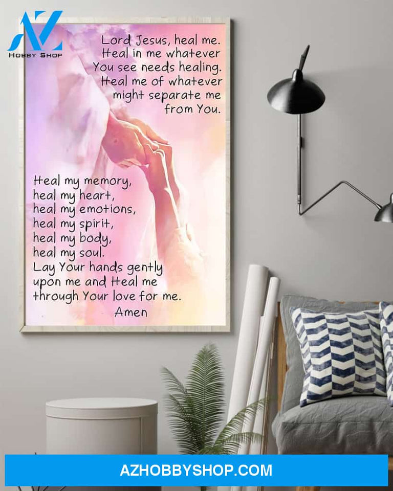 Jesus Canvas Focus On Me, Not The Storm, Christian God Wall Art Home Decor