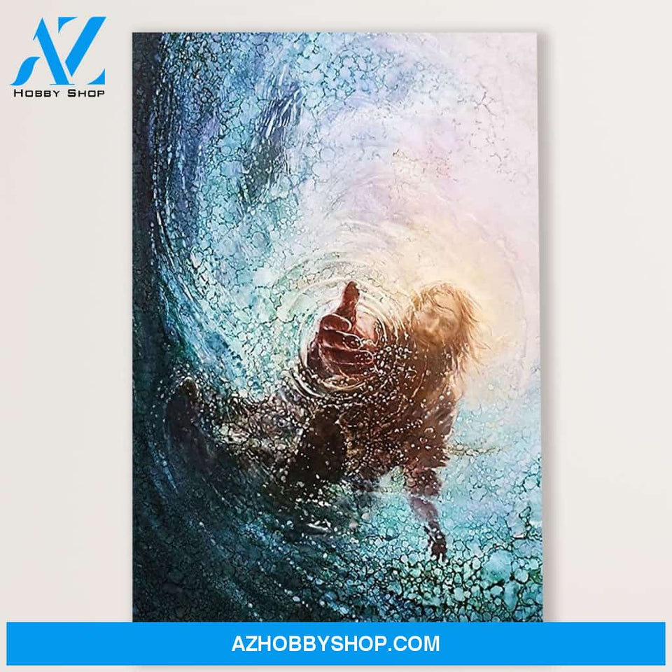 Jesus Canvas Give Me Your Hand, Christian God Wall Art Home Decor